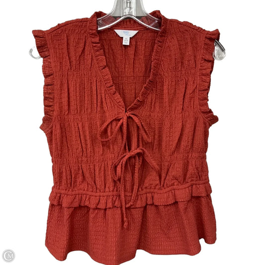 Top Sleeveless By Time And Tru In Orange, Size: Xs