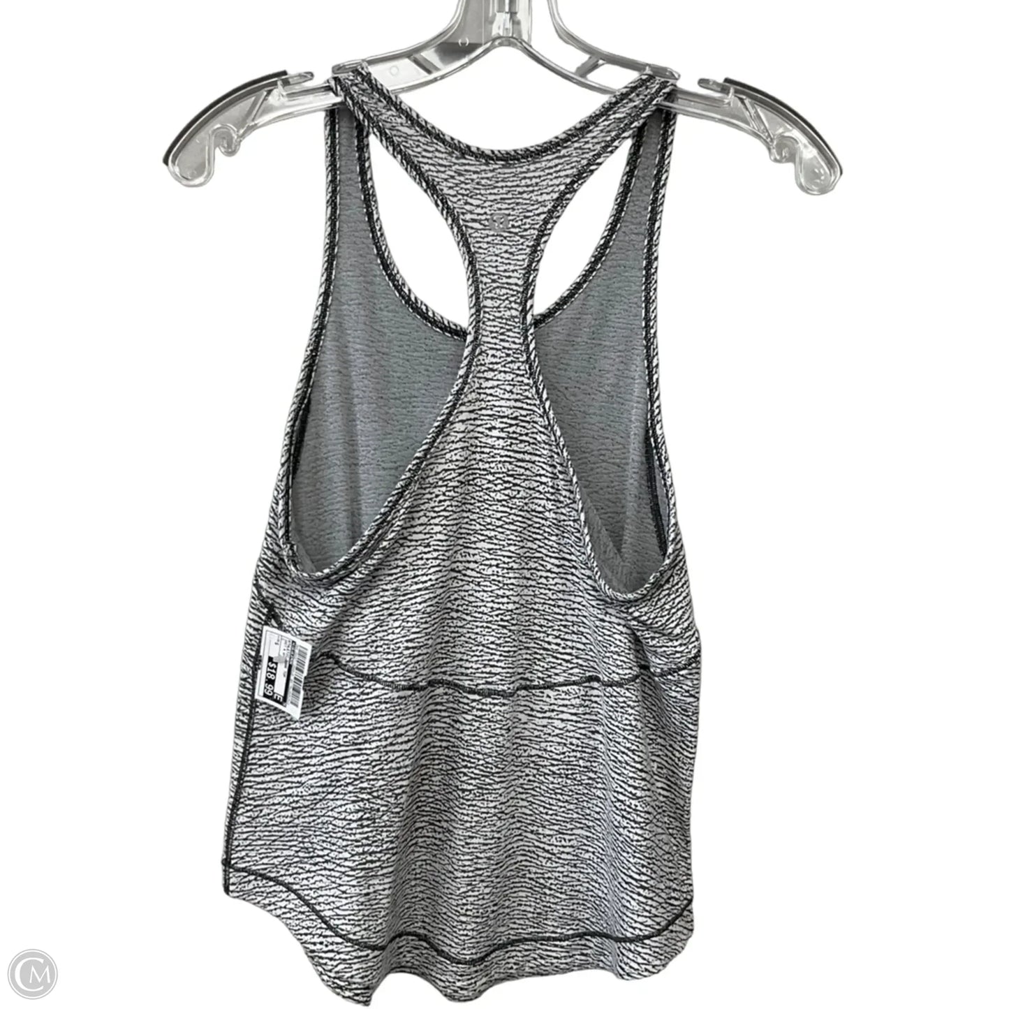 Athletic Tank Top By Lululemon In Grey & White, Size: S