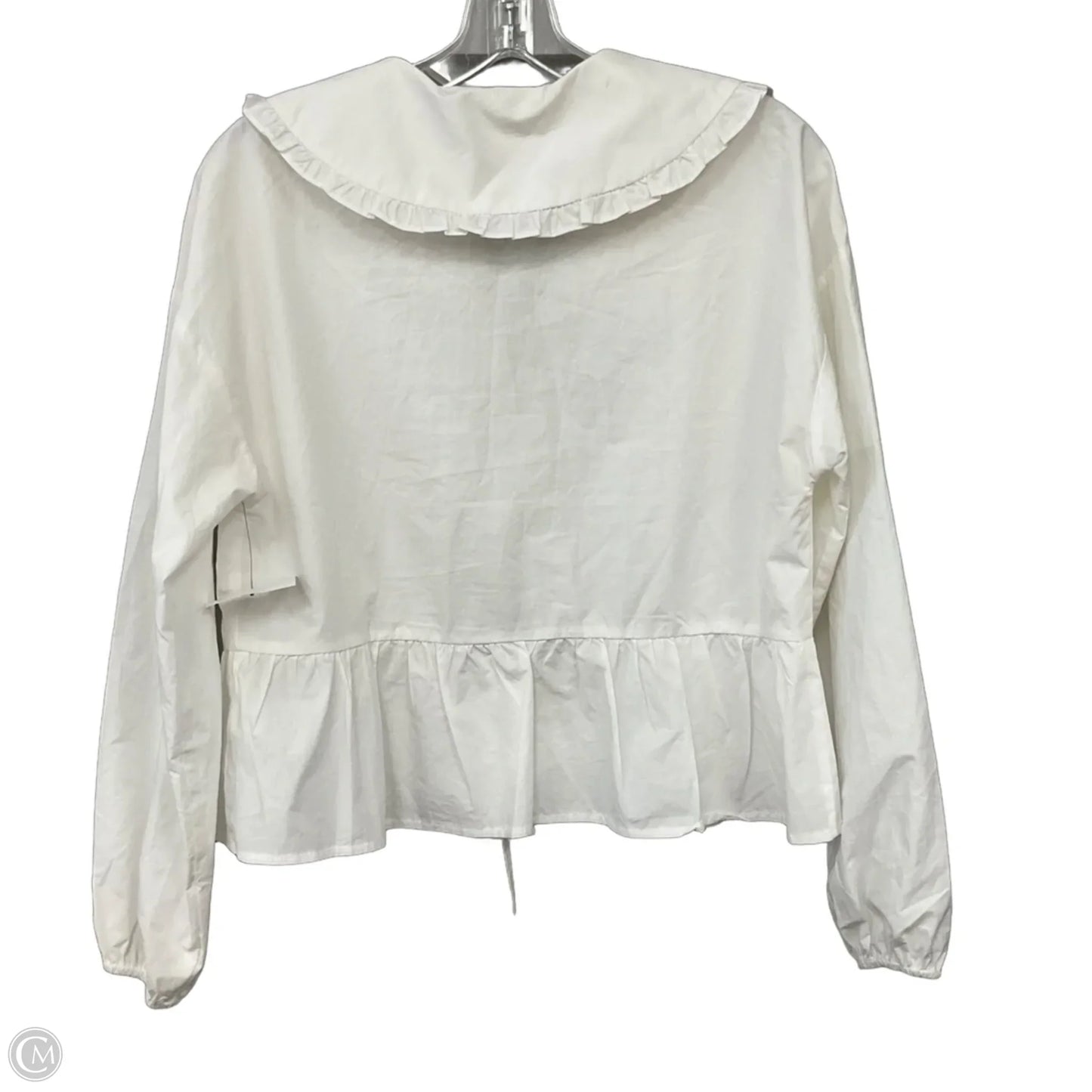 Top Long Sleeve By Clothes Mentor In White, Size: S