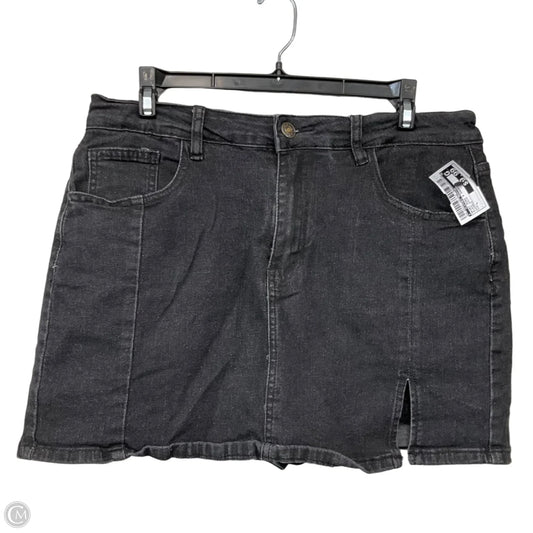 Skirt Mini & Short By Clothes Mentor In Black Denim, Size: L