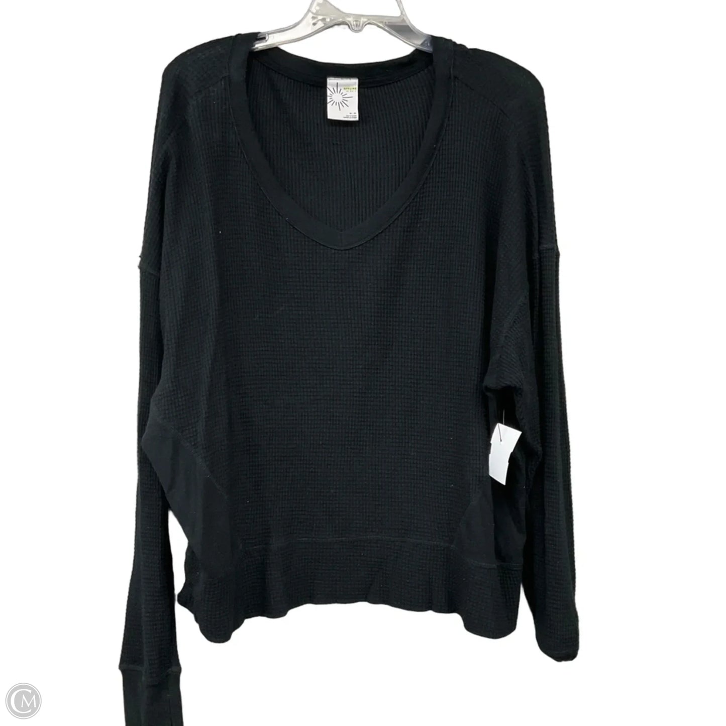 Top Long Sleeve Basic By Offline In Black, Size: M