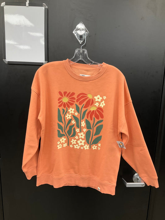 Sweatshirt Crewneck By Clothes Mentor In Coral, Size: M