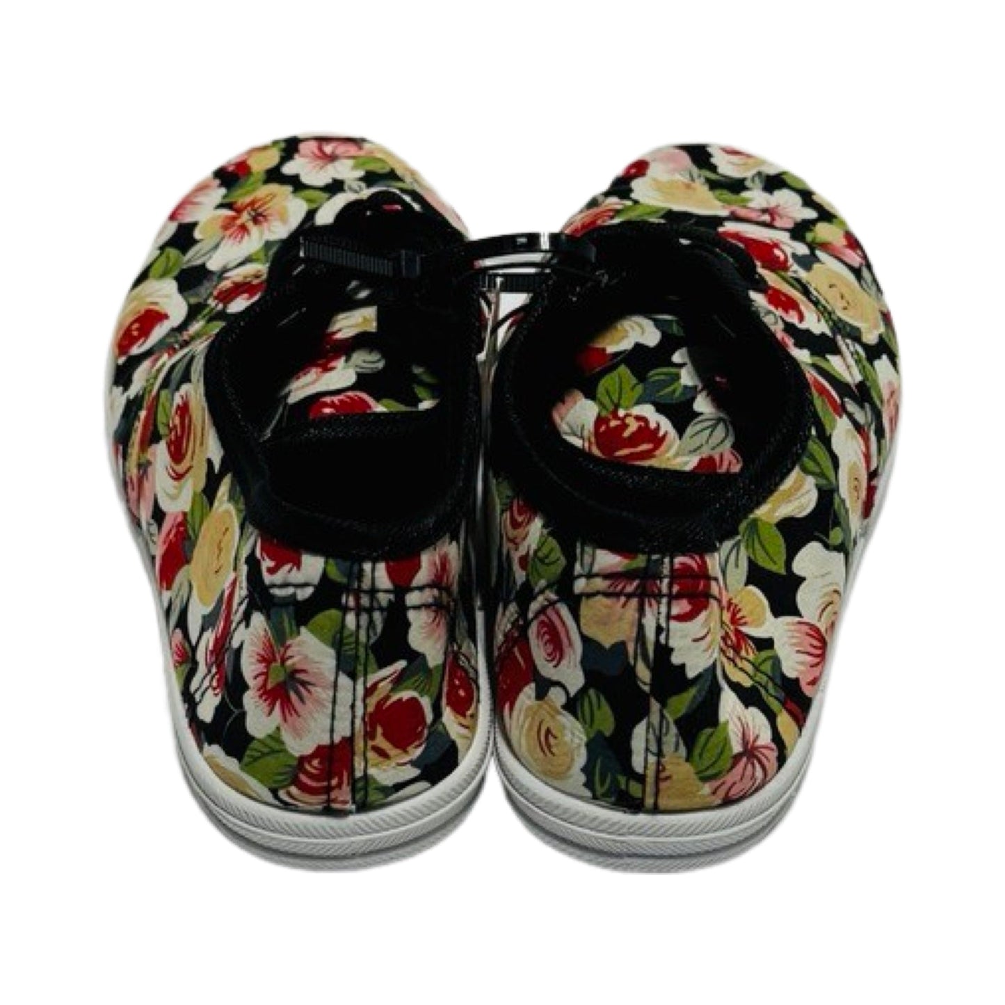 NWT Canvas Black Floral Print Shoes Sneakers By A New Day  Size: 6.5