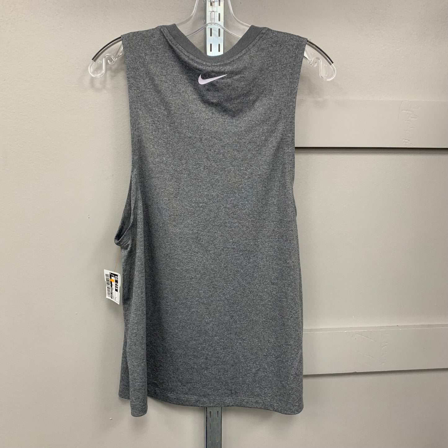 Athletic Tank Top By Nike Apparel In Grey, Size: L