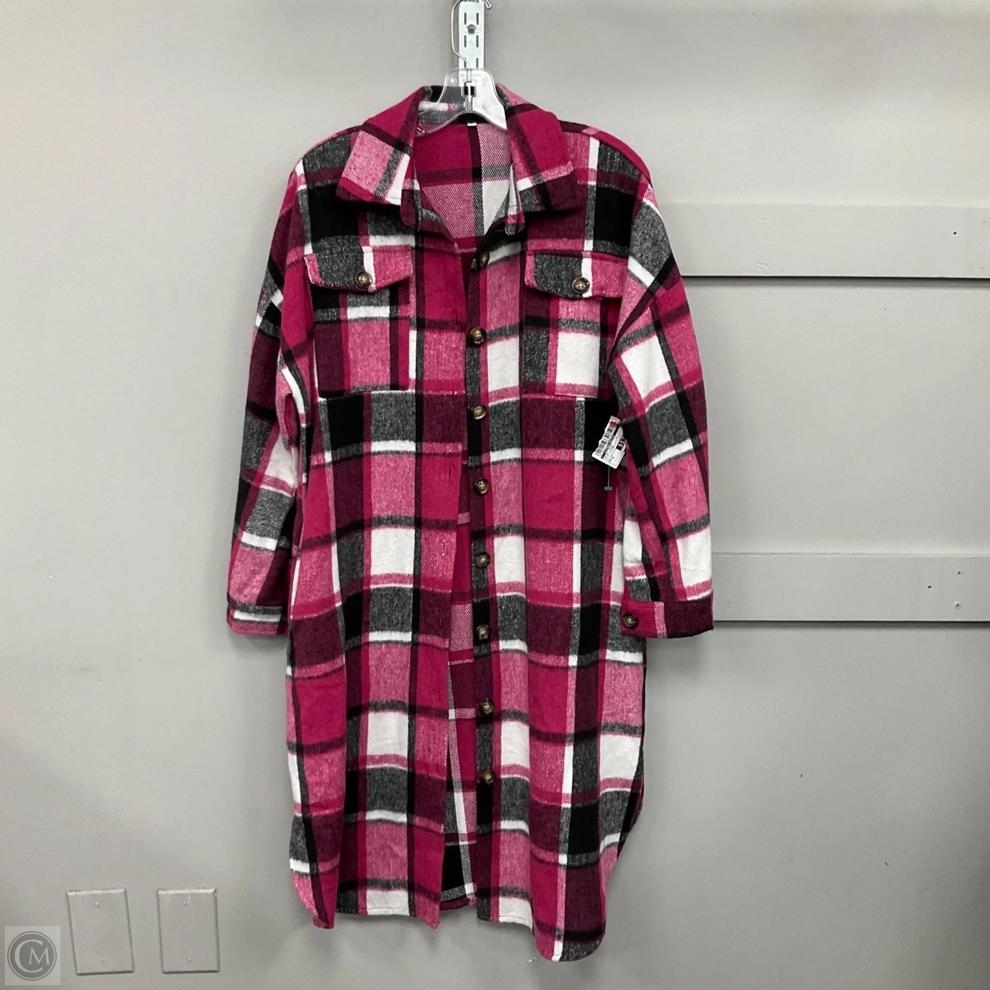 Jacket Shirt By Clothes Mentor In Plaid Pattern, Size: S