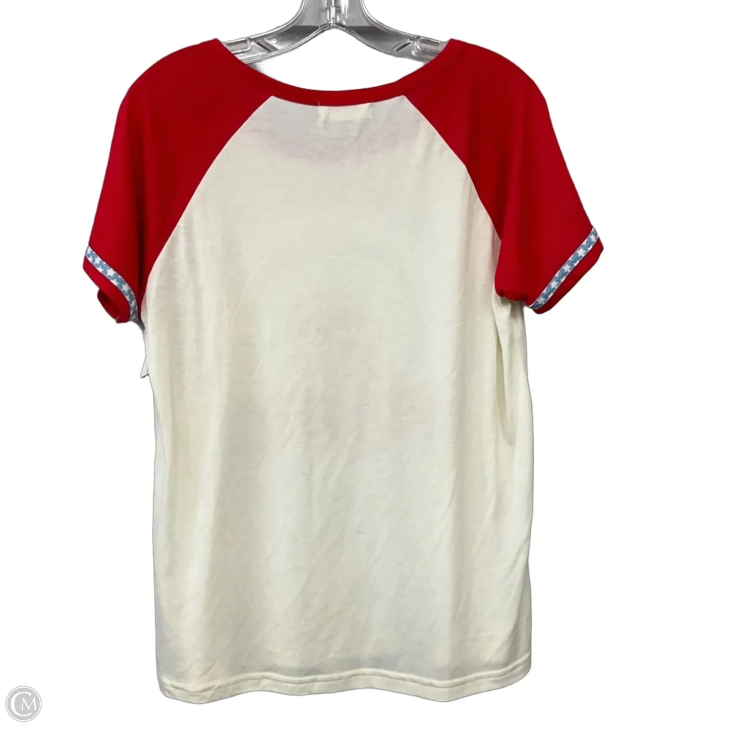 Top Short Sleeve By Clothes Mentor In Red & Tan, Size: M