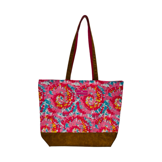 Tie Dye Print Tote Simply Southern, Size Medium