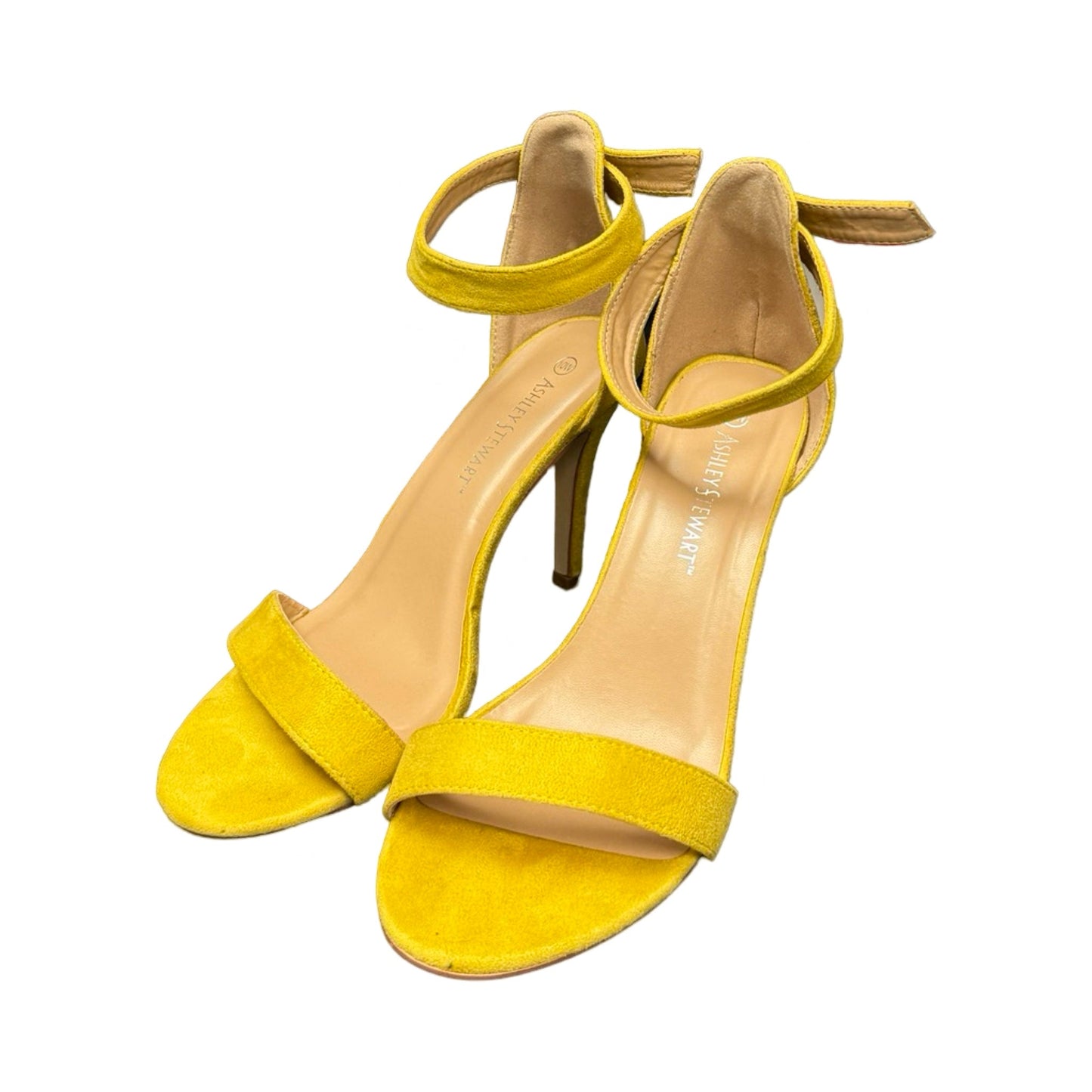 Yellow Shoes Heels Stiletto Ashley Stewart, Size 10.5