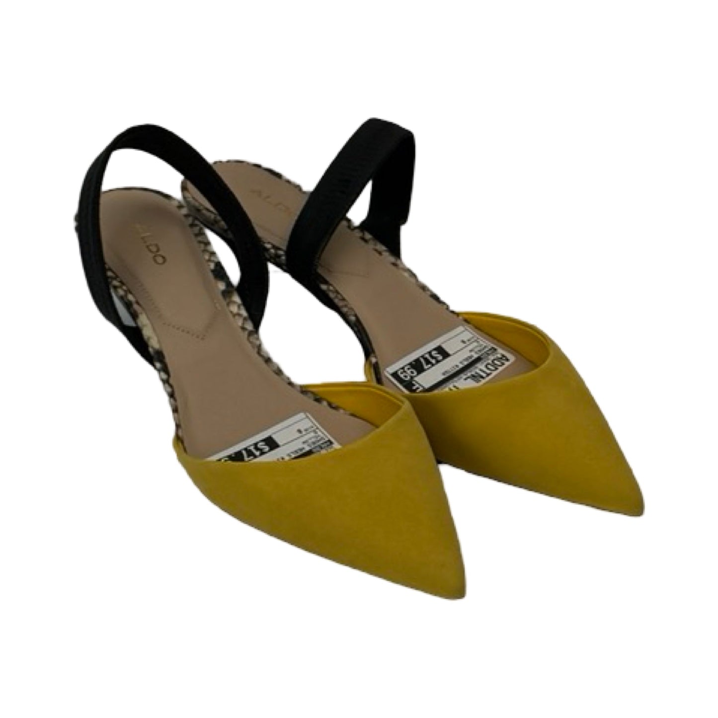 Yellow Shoes Heels Kitten Aldo, Size 8