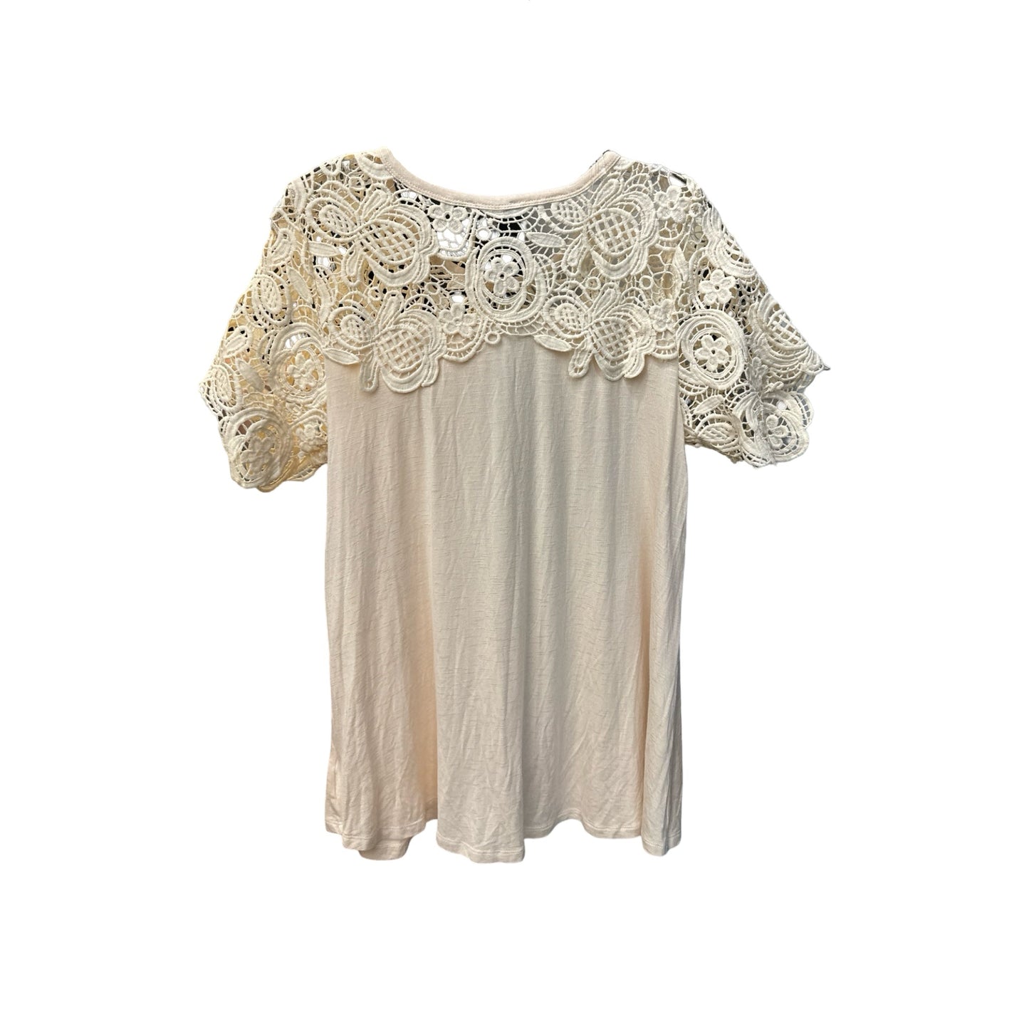 Top Short Sleeve By Jodifl In Cream, Size: S