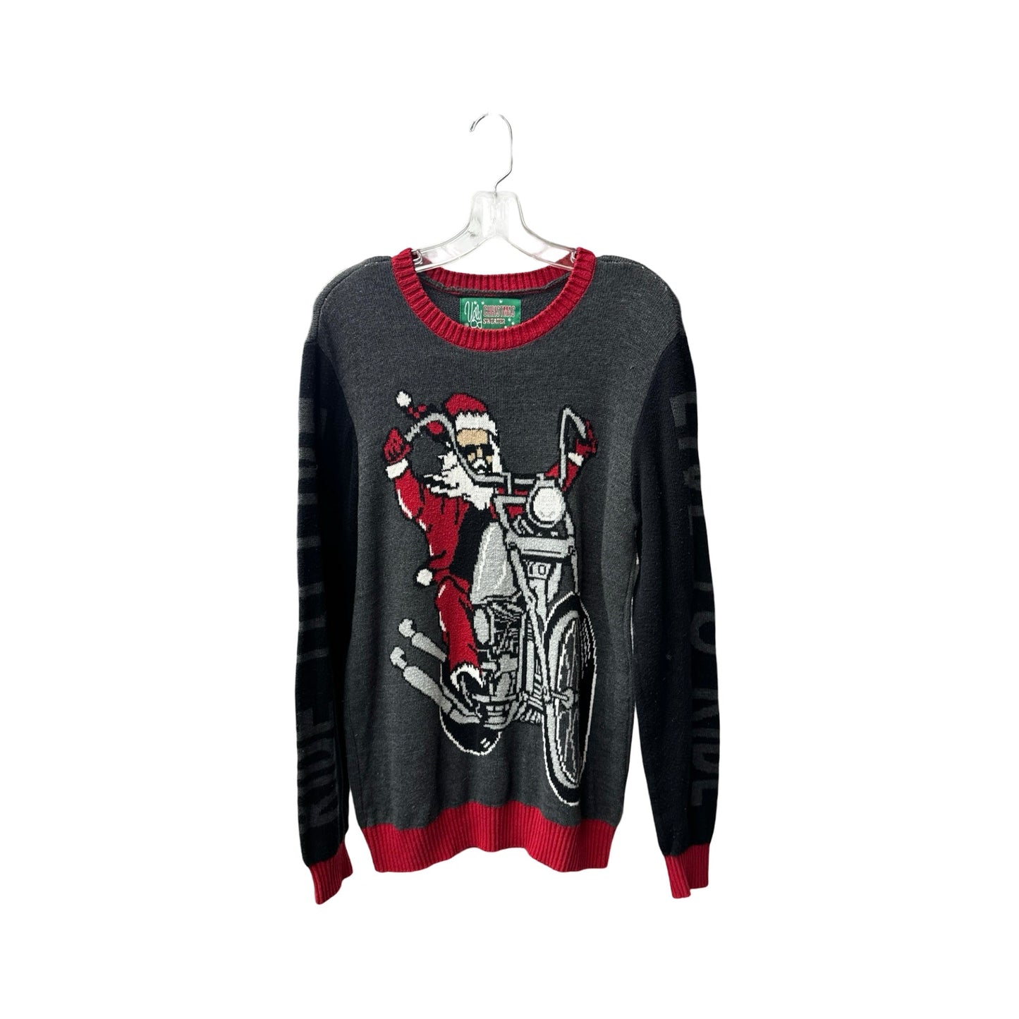 Christmas Sweater By Clothes Mentor In Grey, Size: L