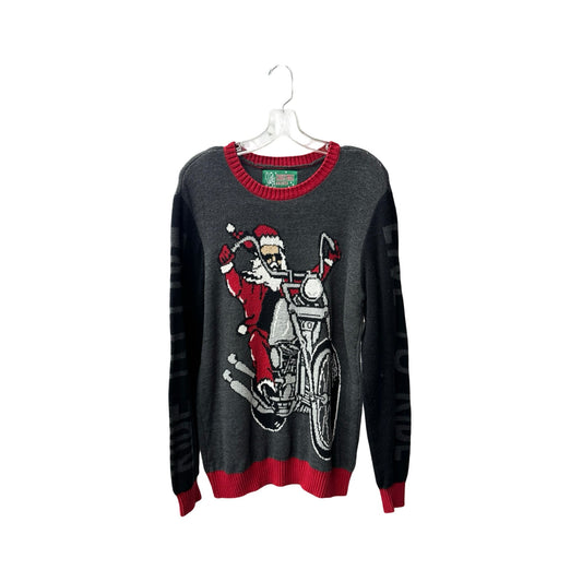 Christmas Sweater By Clothes Mentor In Grey, Size: L