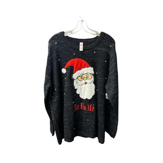 Christmas Sweater By Clothes Mentor In Black, Size: 4x