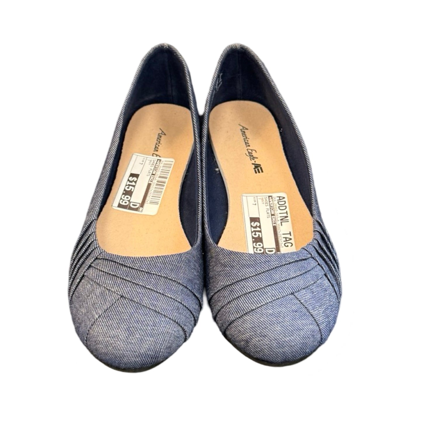 Navy Shoes Flats American Eagle, Size 7