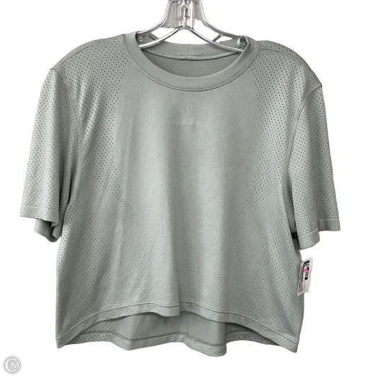 Athletic Top Short Sleeve By Lululemon In Green, Size: M