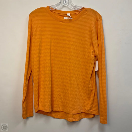 Athletic Top Long Sleeve Crewneck By Dsg Outerwear In Orange, Size: M