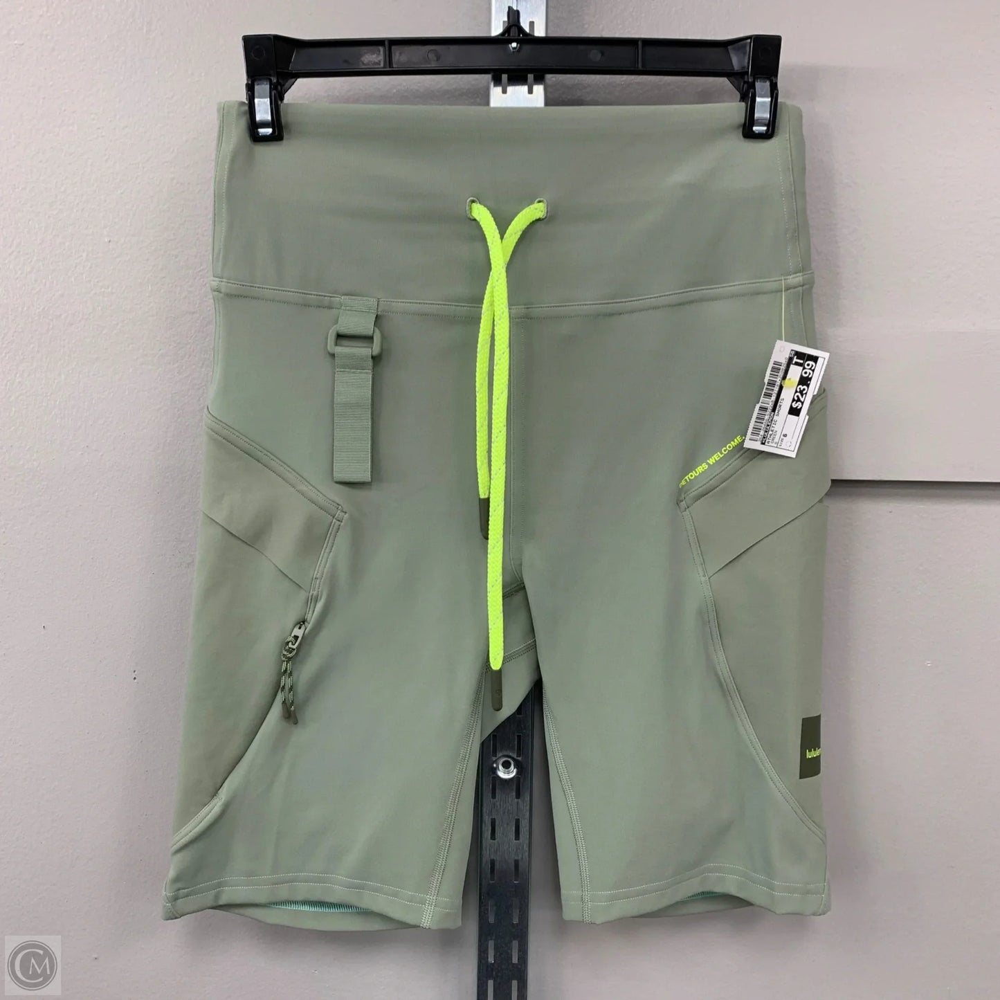 Athletic Shorts By Lululemon In Green, Size: 6