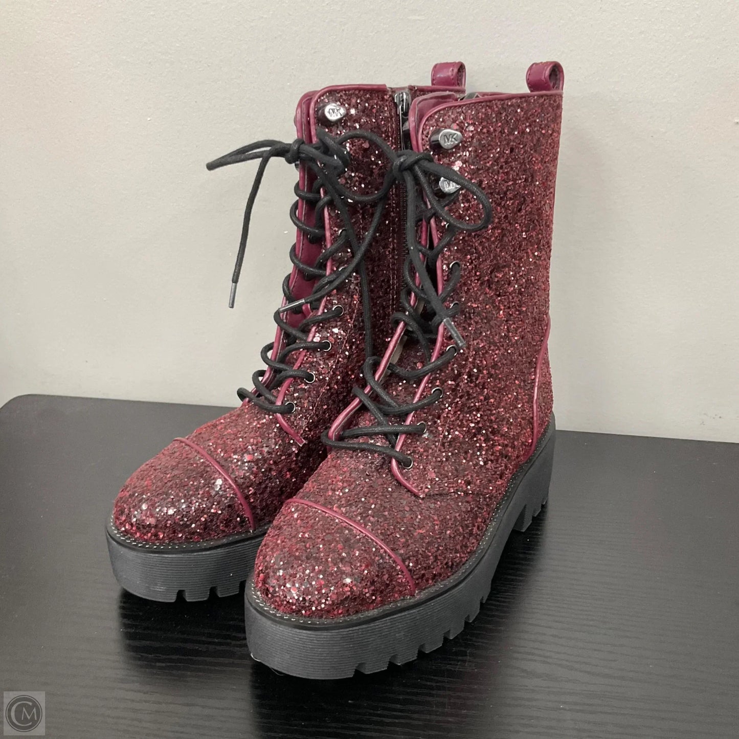 Boots Designer By Michael Kors In Maroon, Size: 6