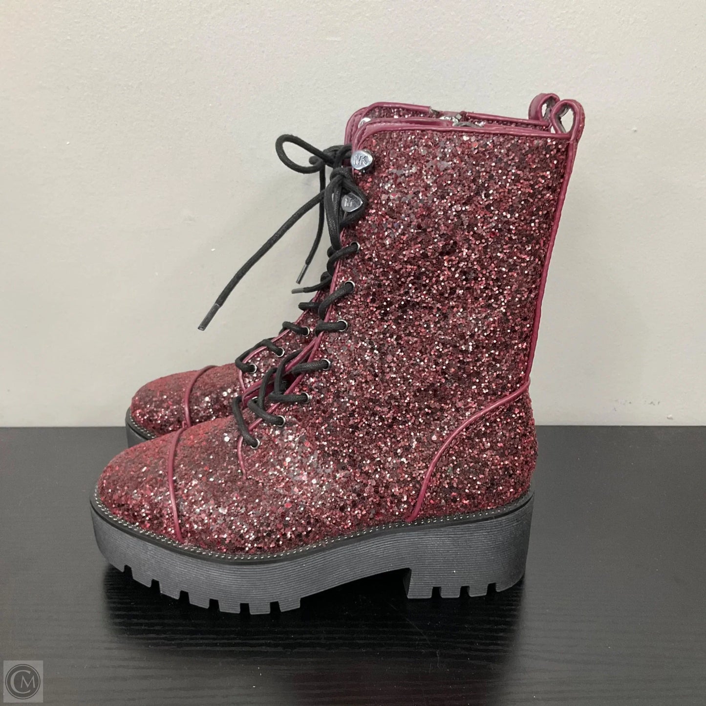 Boots Designer By Michael Kors In Maroon, Size: 6