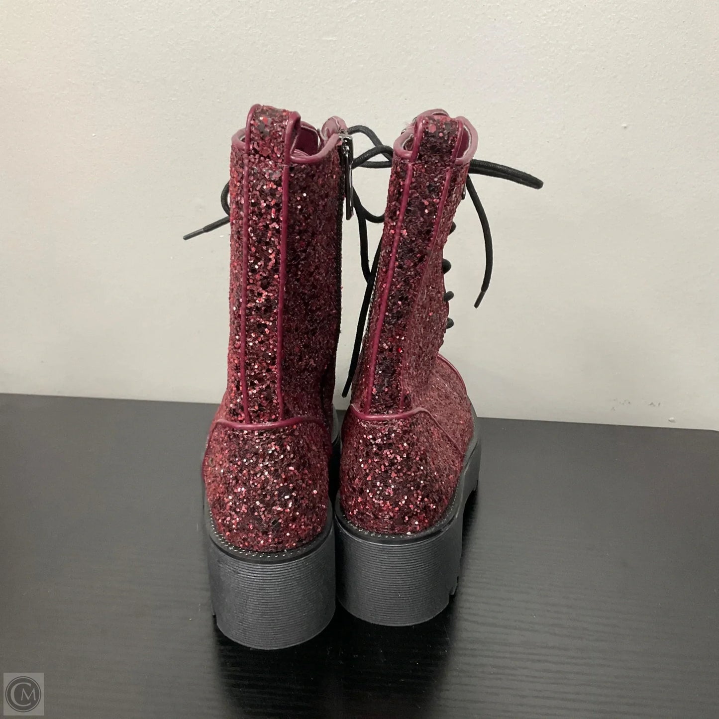 Boots Designer By Michael Kors In Maroon, Size: 6