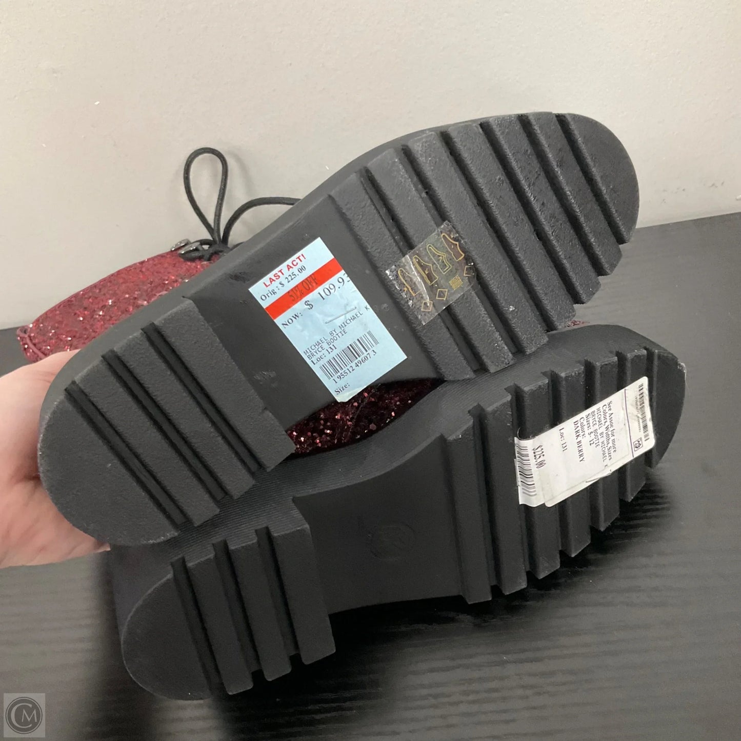 Boots Designer By Michael Kors In Maroon, Size: 6