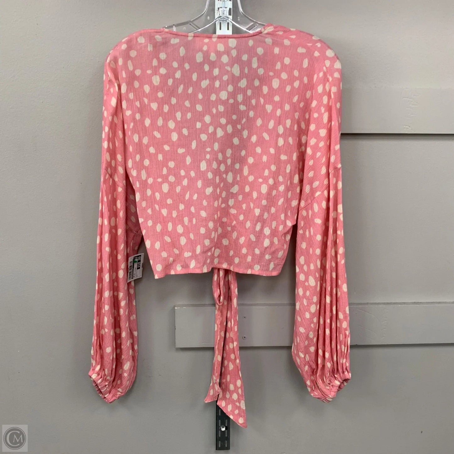 Top Long Sleeve By Anthropologie In Polkadot Pattern
