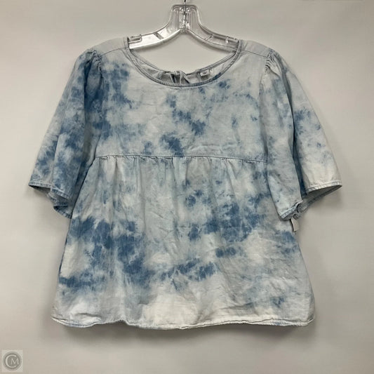 Top Short Sleeve By Old Navy In Blue, Size: L