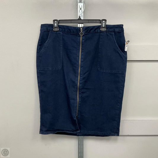 Skirt Midi By Lane Bryant In Blue Denim, Size: 16