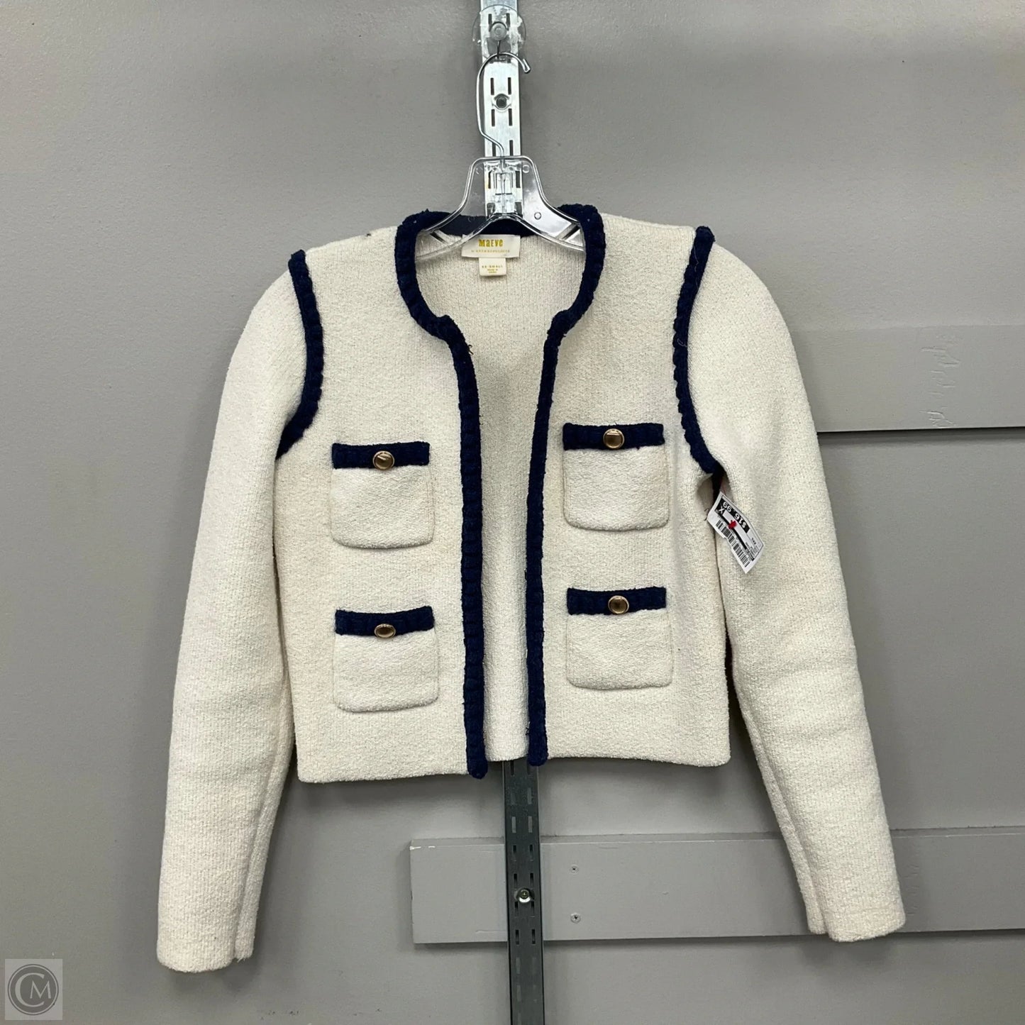 Blazer By Maeve In Cream, Size: Xxs