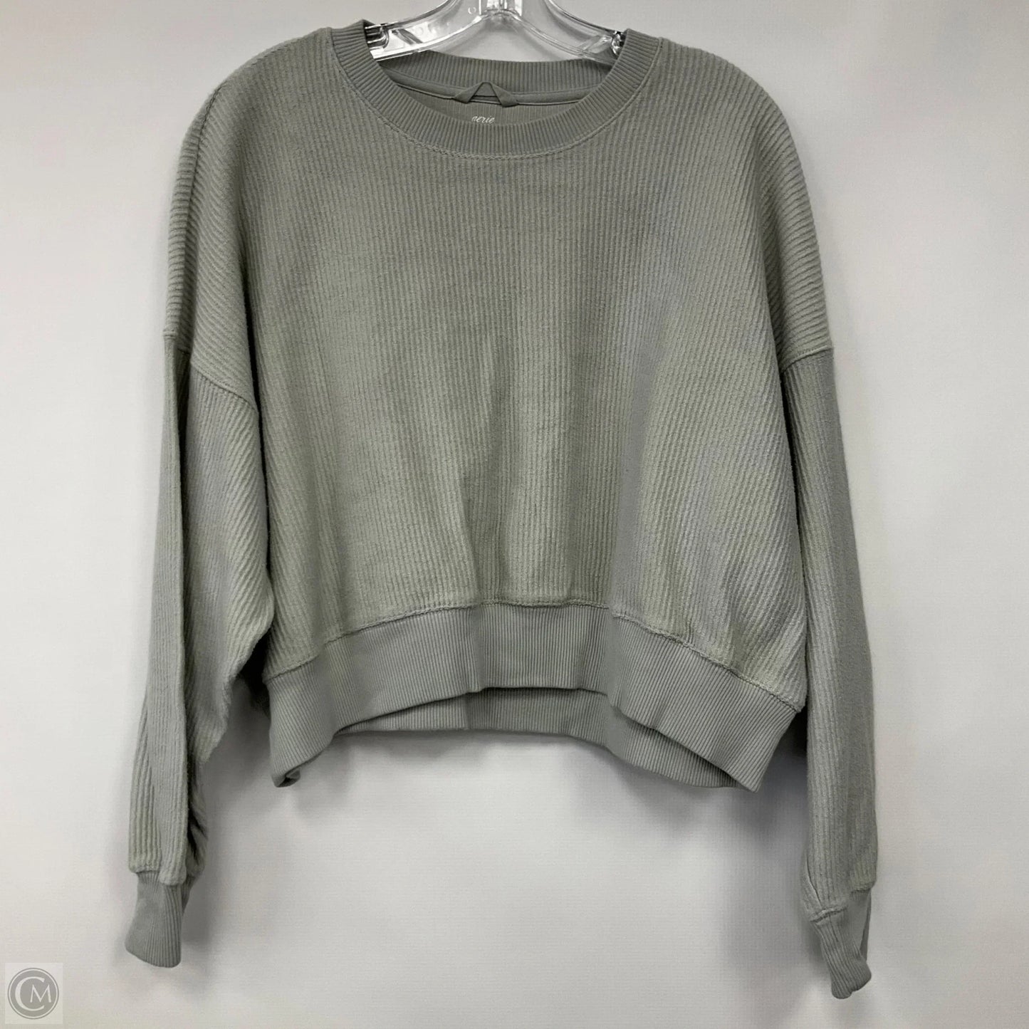 Top Long Sleeve By Aerie In Green, Size: S