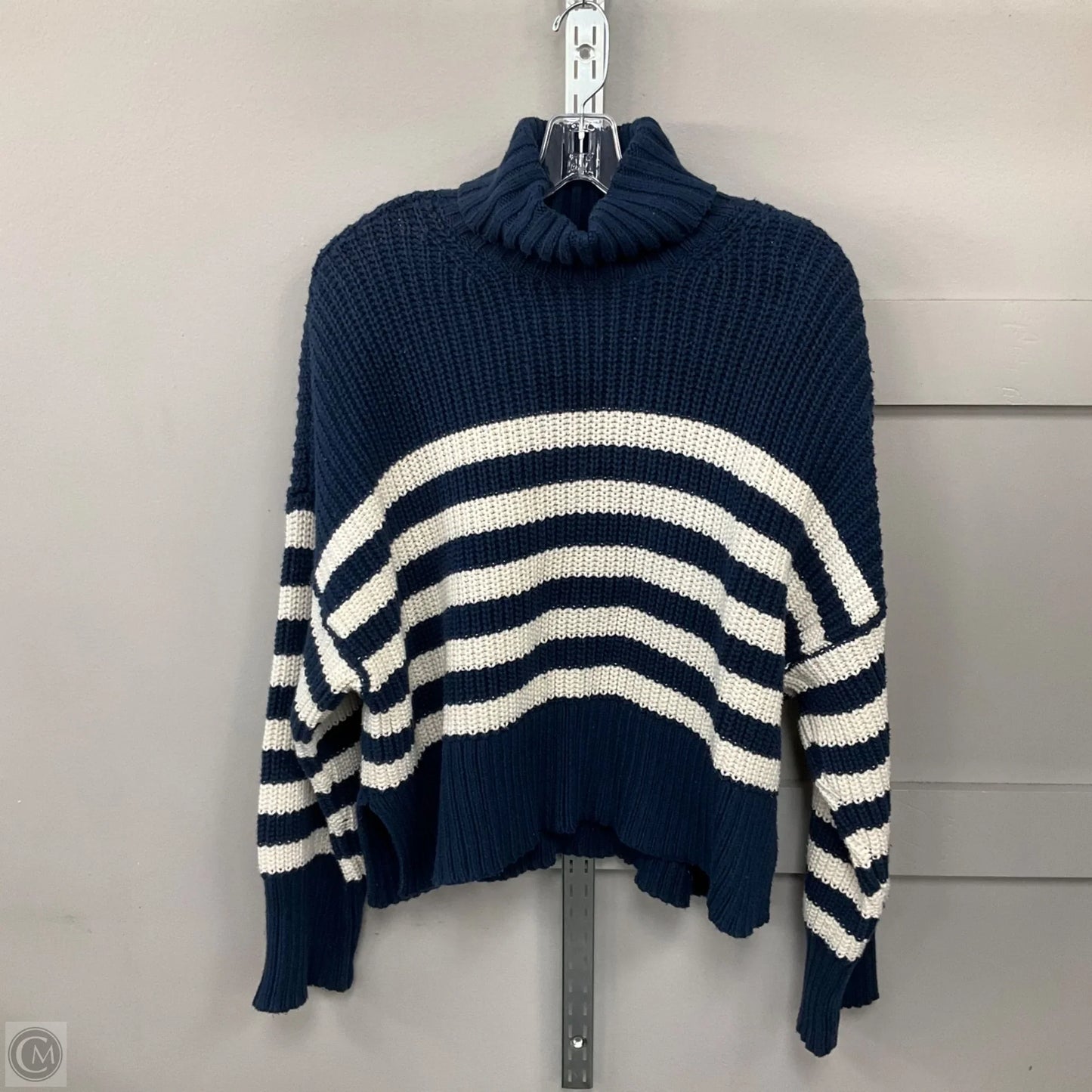 Sweater By Madewell In Blue & White, Size: Xl