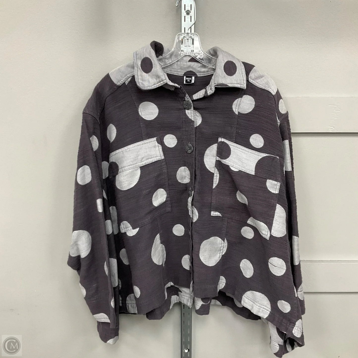 Jacket Shirt By Cme In Purple, Size: Osfm