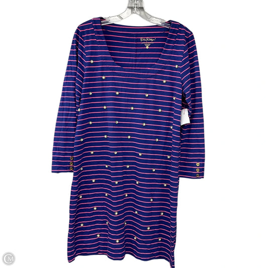 Dress Designer By Lilly Pulitzer In Striped Pattern, Size: L