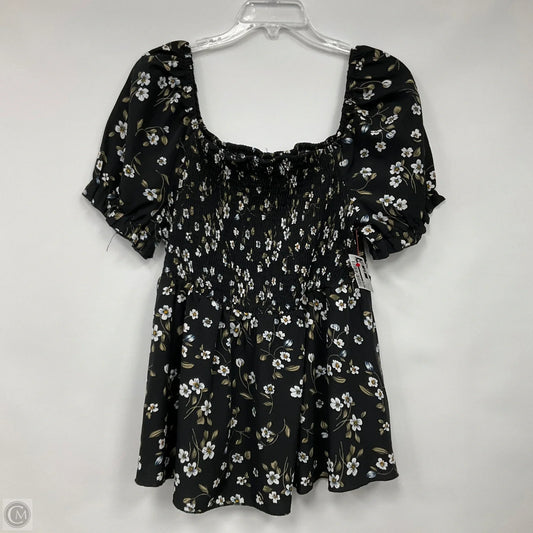 Top Short Sleeve By Shein In Black, Size: 1x