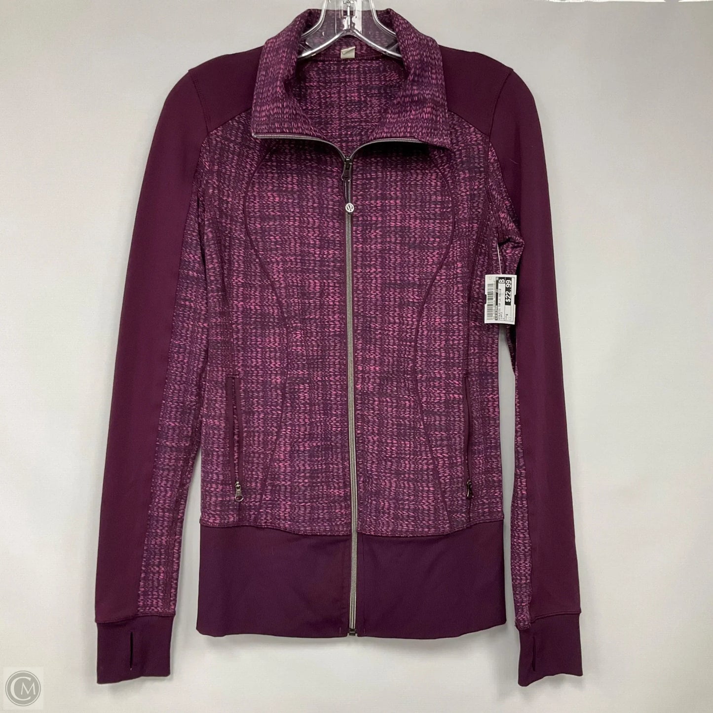 Athletic Top Long Sleeve Collar By Lululemon In Purple, Size: 6