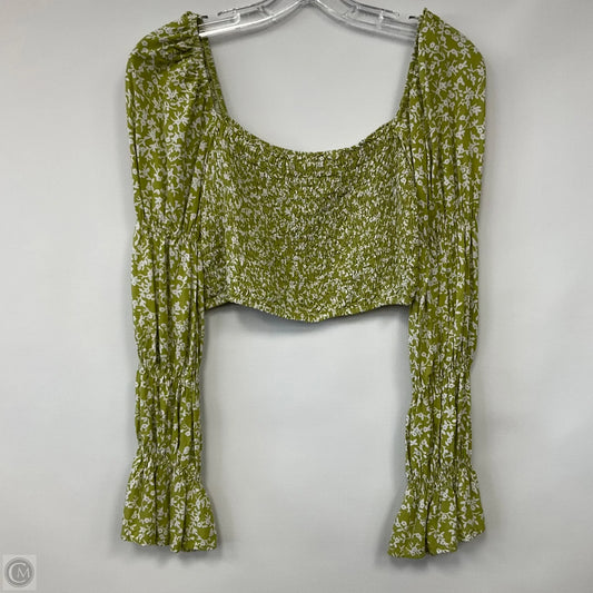 Top Long Sleeve By Motel In Green, Size: M
