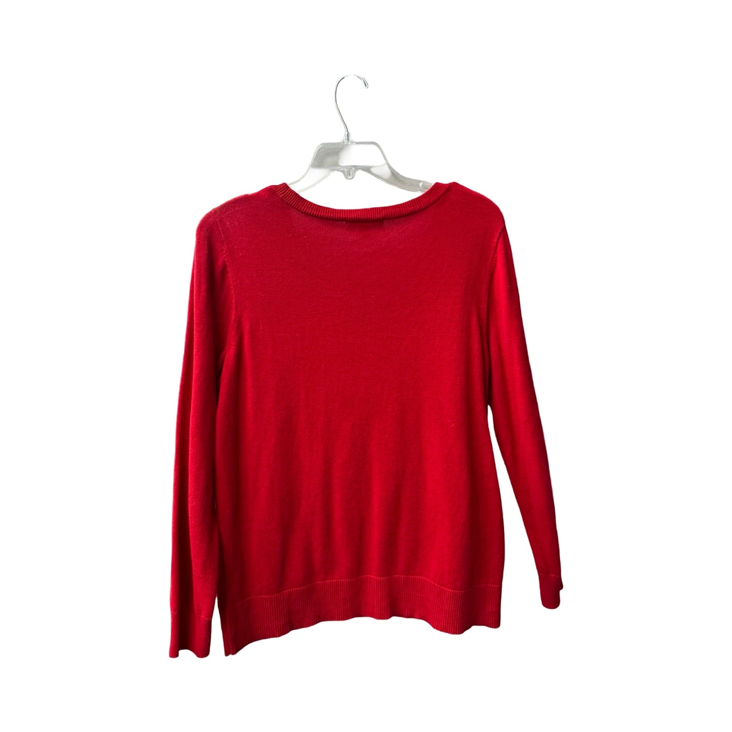 Christmas Top Long Sleeve By Westport In Red, Size: L