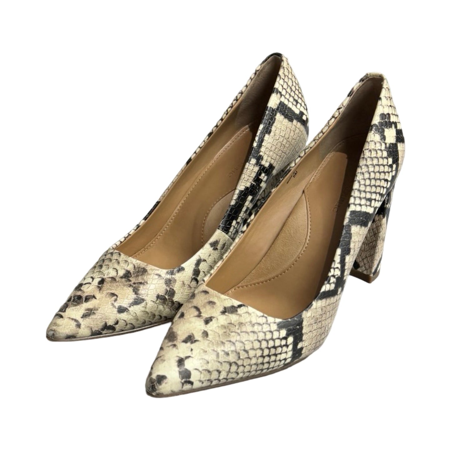 Shoes Heels Block By Banana Republic In Snakeskin Print, Size: 6