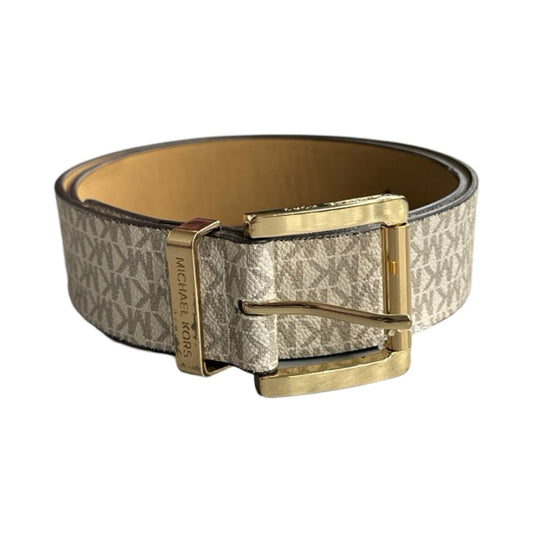 Belt Designer By Michael Kors in Cream