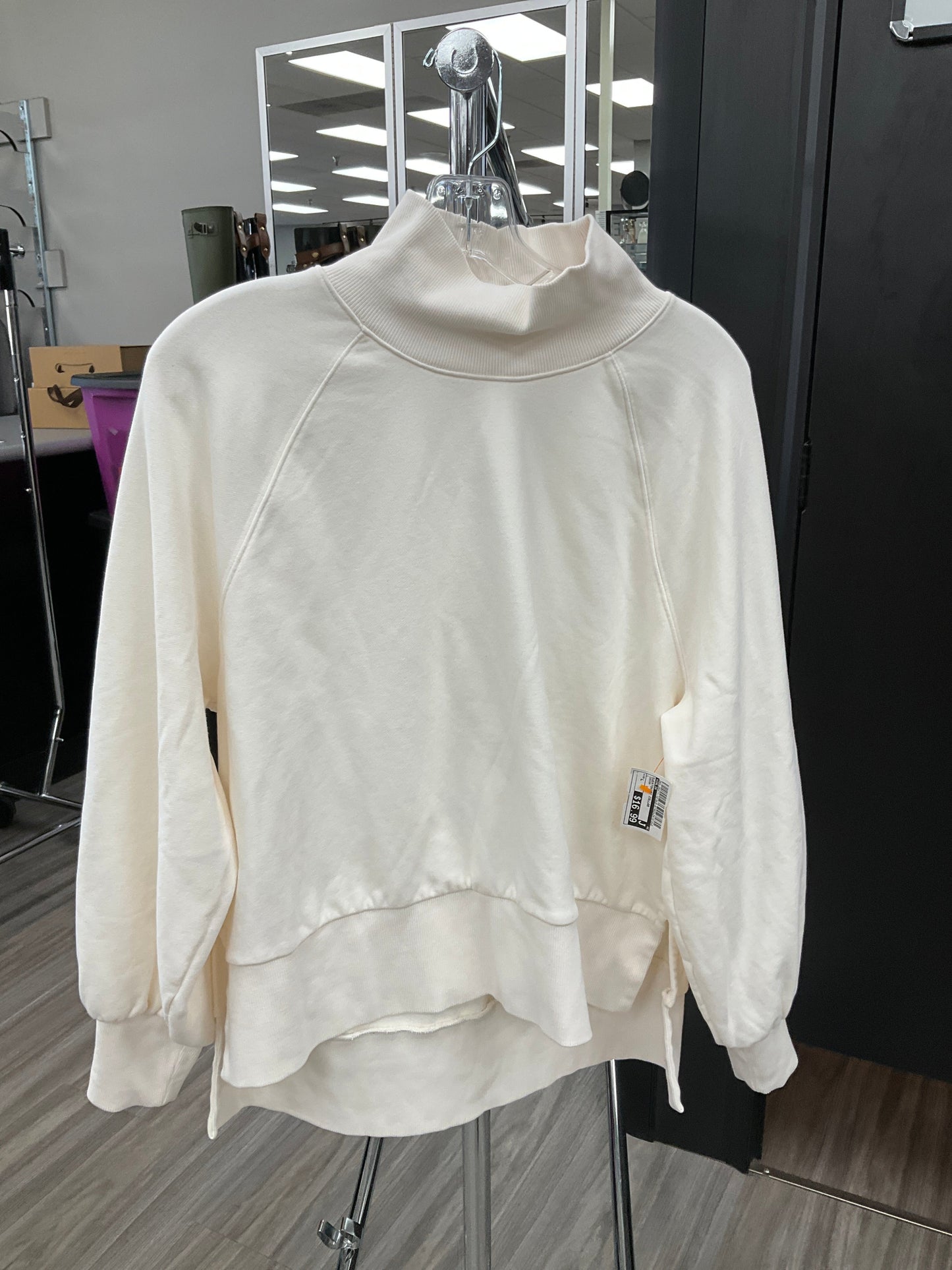 Sweatshirt Collar By Calia In Cream, Size: L