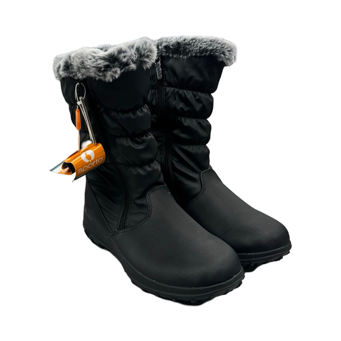 Boots Snow By Sporto In Black, Size: 8