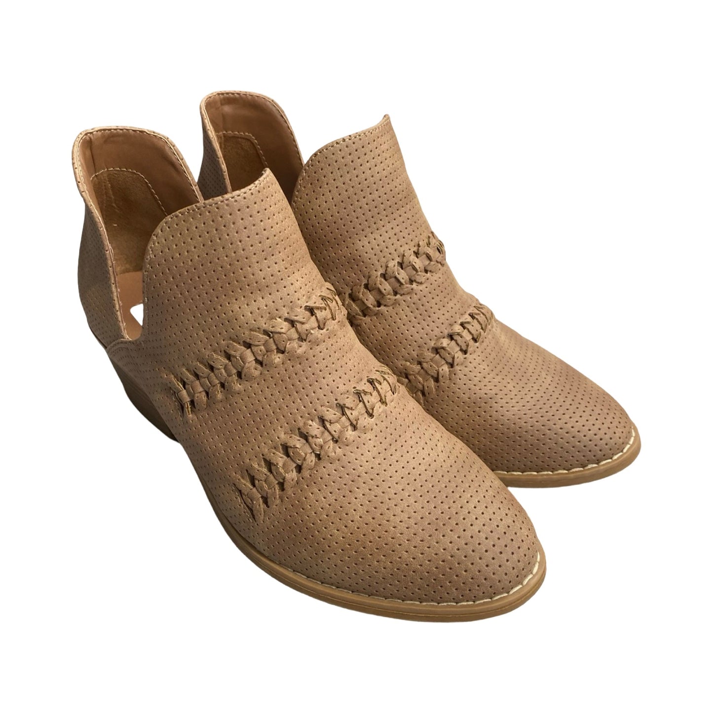 Boots Ankle Heels By Universal Thread In Tan, Size: 6.5