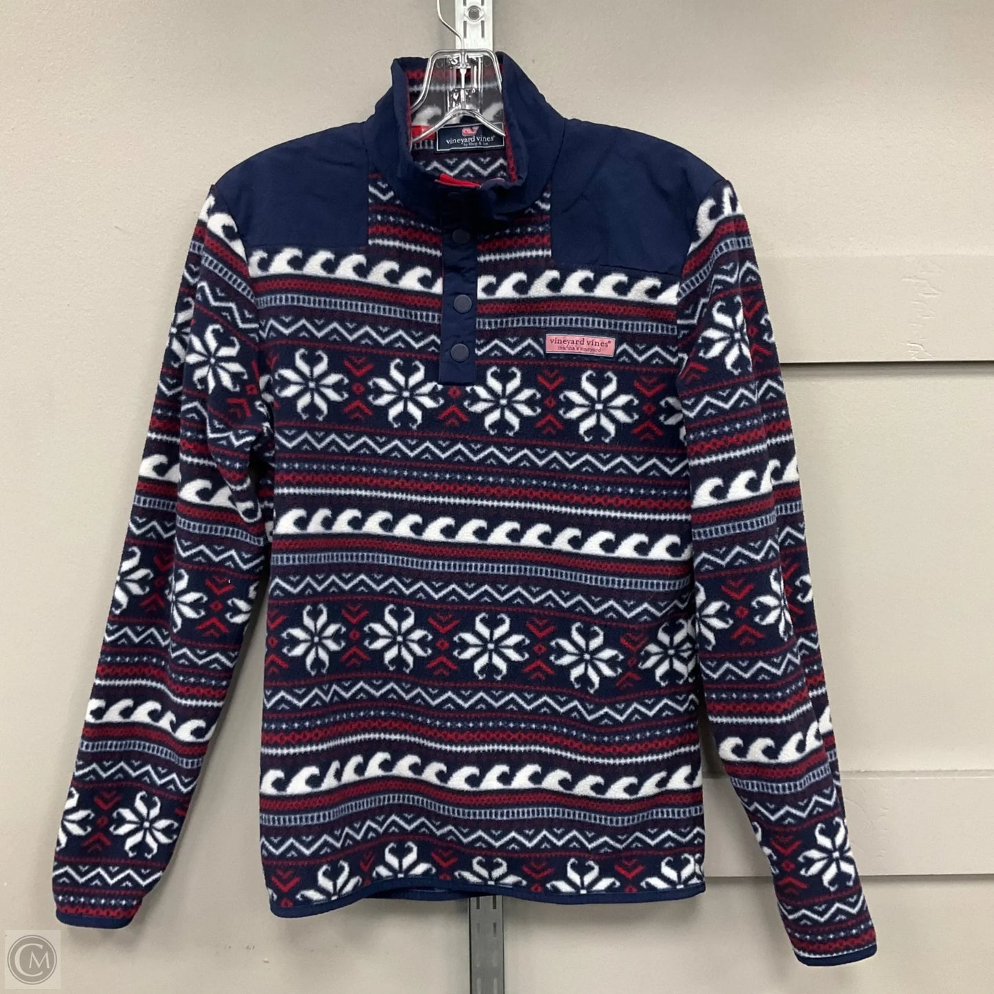 Sweatshirt Collar By Vineyard Vines In Blue & White, Size: Xs