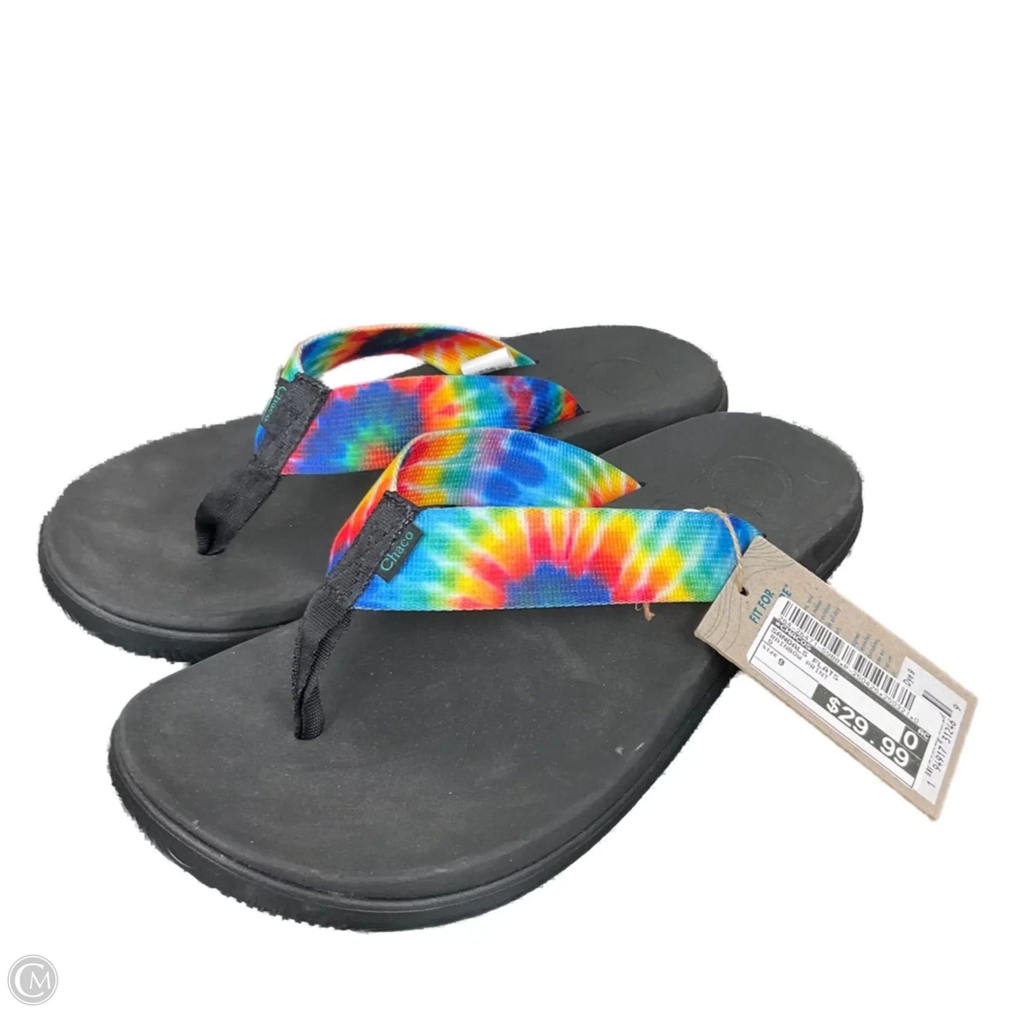 Sandals Flats By Chacos In Rainbow Print, Size: 9