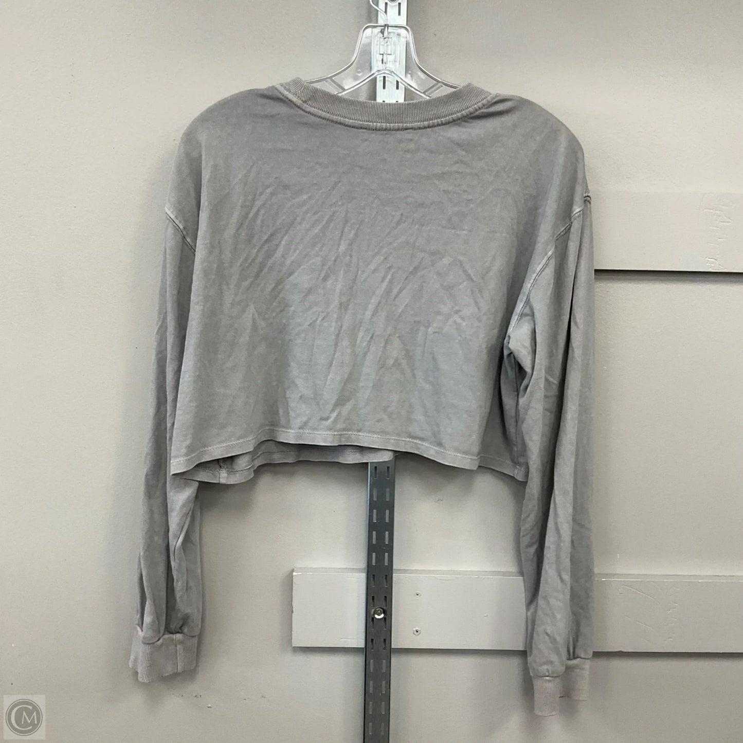 Top Long Sleeve By Zara In Grey, Size: M