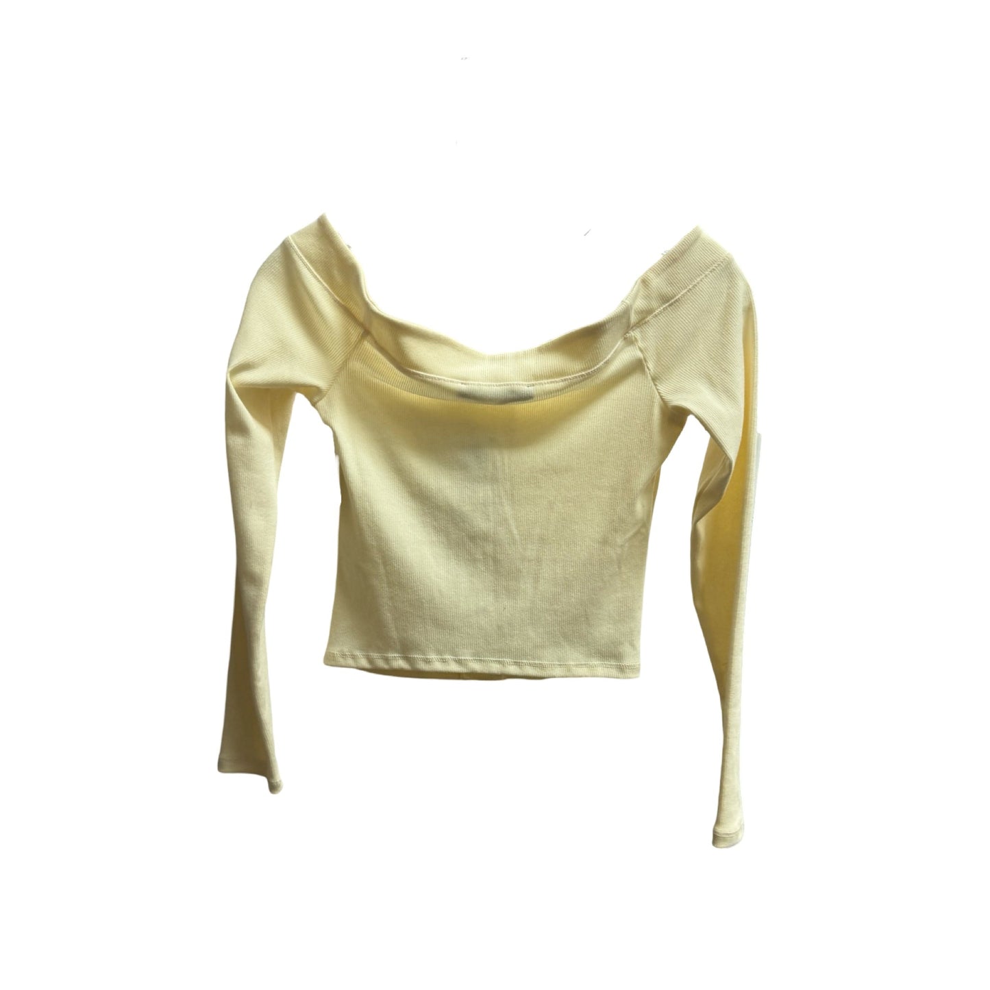 Top Long Sleeve By Abercrombie And Fitch In Cream, Size: M