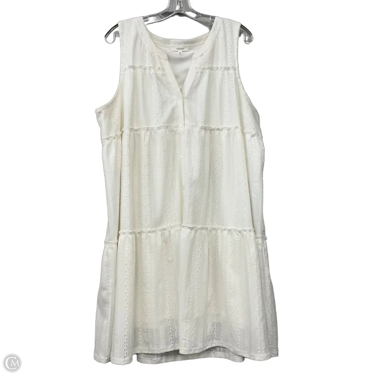 Dress Casual Midi By Maurices In White, Size: Xxl