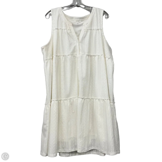 Dress Casual Midi By Maurices In White, Size: Xxl