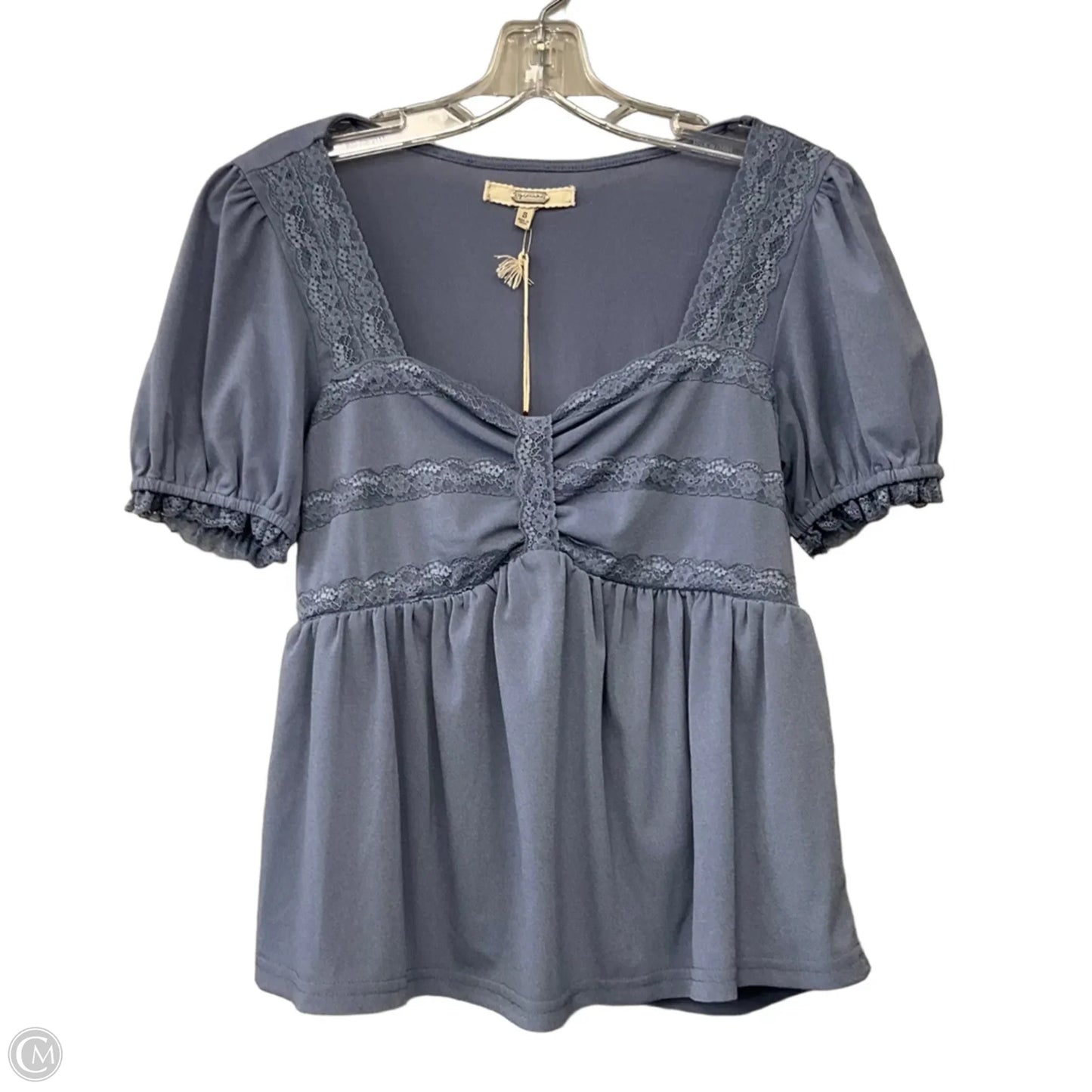 Top Short Sleeve By Gimmicks In Blue, Size: S