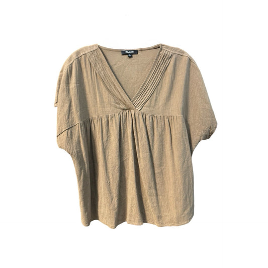 Brown Top Short Sleeve Madewell, Size S